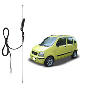 Auto Pearl - Vehicle Roof Mount Rubber Antenna Mast Flexible Car Antenna with Anti-Theft Design and Car Wash Safe - Black