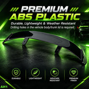 Auto Pearl ABS Rear Wing Car Spoilers Rear Wing Roof Trunk Lid Auto Racing Car Spoiler for Areodynamic and Sporty Appearance Lip Protector (Hatchback/ SUV Spoiler (AH1))