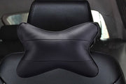Black Leatherite Car Pillow Cushion for Universal For Car (Rectangular, Pack of 2)