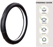 Ring Type Car Steering Wheel Cover Small (Ultimate Chrome Black) for Cars