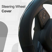 Ring Type Car Steering Wheel Cover Small (Ultimate Chrome Black) for Cars