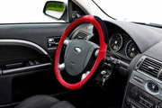 Ring Type Car Steering Wheel Cover Universal Genuine PU Non-Slip Natural Rubber Well Padded Grip Breathable Leatherite for - All Car