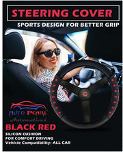 Ring Type Car Steering Wheel Cover Small (Ultimate Chrome Black) for Cars