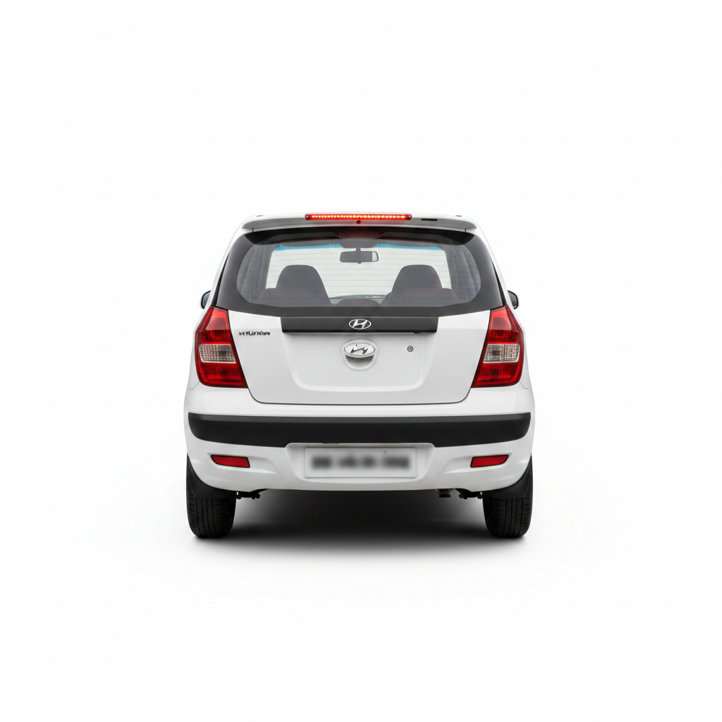 Auto Pearl Car Craft Roof Sedan Wing Rear Spoiler Compatible with Santro Xing |Car Spoiler with Brake Light | Color - White