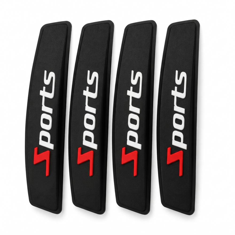Car Door Edge Guard for Sportz Models, Anti Scratch Door Protector, Soft Rubber & Silicone Shock Absorber | Prevents Dents & Paint Damage | Universal Fit Car Door Protection Strip (Black, Set of 4)