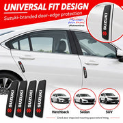 Car Door Edge Guard for Suzuki Models, Anti Scratch Door Protector, Soft Rubber & Silicone Shock Absorber | Prevents Dents & Paint Damage | Universal Fit Car Door Protection Strip (Black, Set of 4)