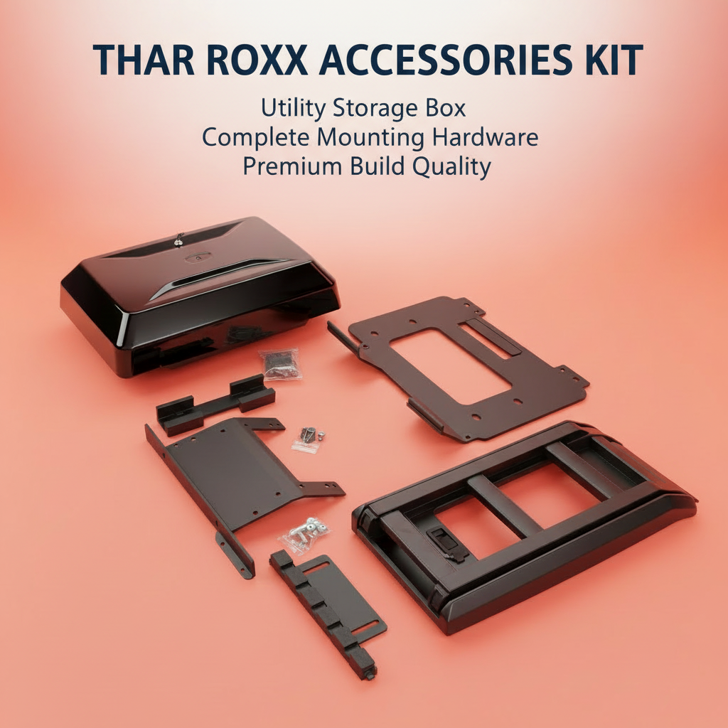 Premium Thar Roxx - Defender Style Ladder & Side Storage Box With Mounting Kit