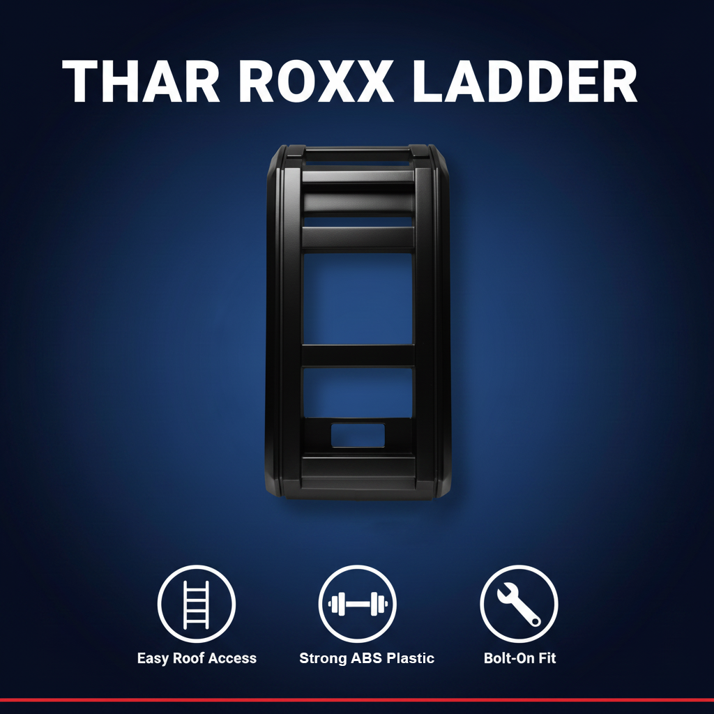 Premium Thar Roxx - Defender Style Dummy Ladder & Side Dummy Box With Mounting Kit
