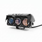 Auto Pearl Motorcycle 3-Projector Lens Driving Lights Yellow/White LED Spot light 20W Dual Color Mode Fog Lights (Pack of 1)