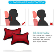 Black Red Car Pillow Cushion for Universal For Car (Rectangular Set of 2)