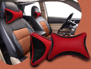 Black Red Car Pillow Cushion for Universal For Car (Rectangular Set of 2)