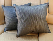 Leatherite Car Pillow Cushion for Universal For Car  (Square, Pack of 2)