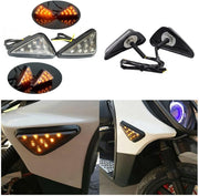 Yellow Side LED Indicator Light Compatible with Universal Bike (Pack of 2)