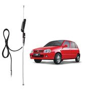 Auto Pearl - Vehicle Roof Mount Rubber Antenna Mast Flexible Car Antenna with Anti-Theft Design and Car Wash Safe - Black